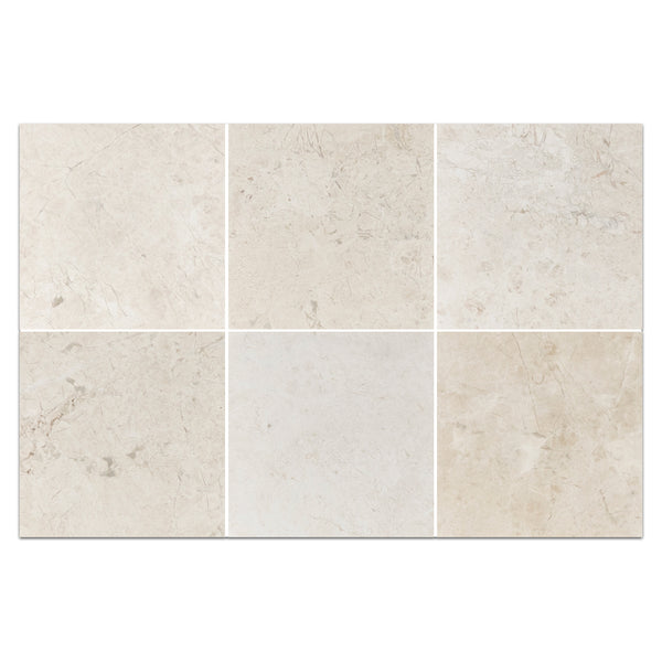 Alba Nova 4" x 4" Honed & Vanilla Royale 4" x 4" Honed Checkerboard Board