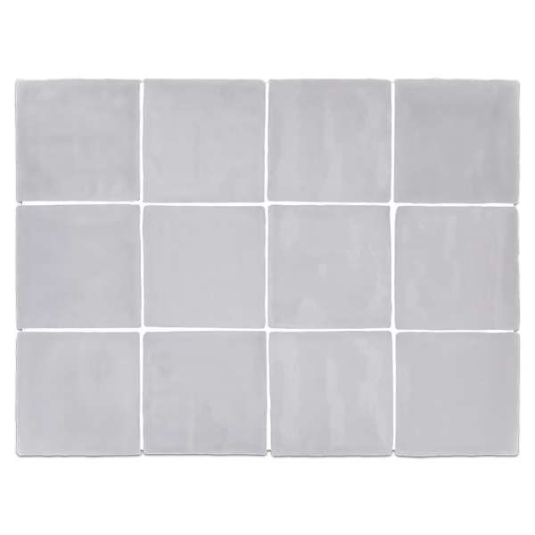 Lagos Ceramic Solid Grey 4" x 4" Glossy