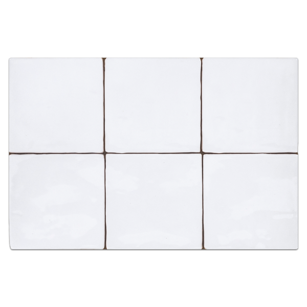 CTB404 - Lagos Ceramic White 4" x 4" Glossy Board