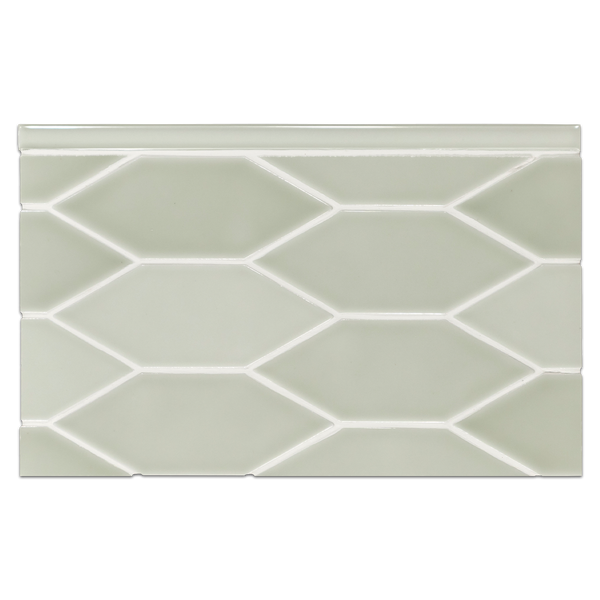 CTB436 - Lagos Ceramic Mint 2" x 6" Picket Mosaic Glossy Board