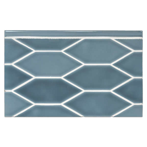 CTB466 - Lagos Ceramic Sky 2" x 6" Picket Mosaic Glossy Board