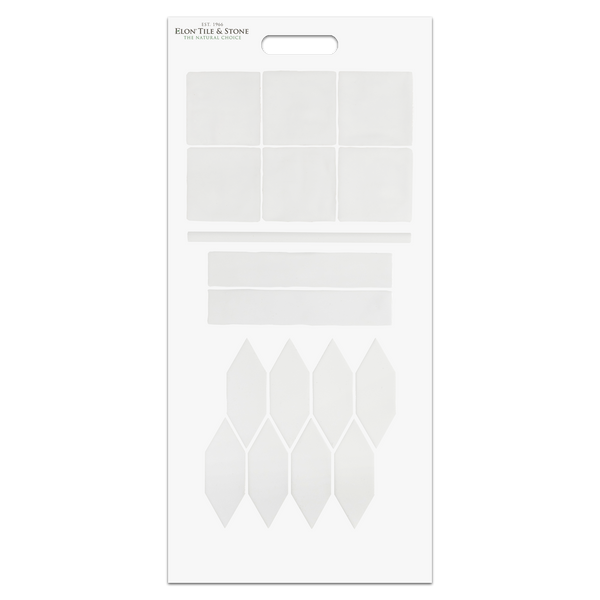 CTH400 - Lagos Ceramic White Handheld Board