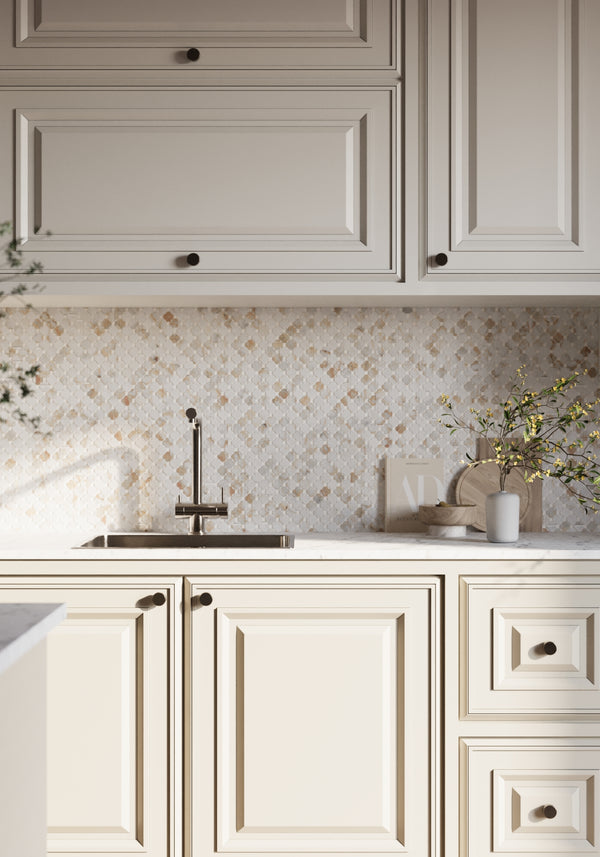 Calacatta Gold Clover Mosaic Honed