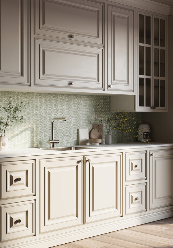 Emerald Green Clover Mosaic Honed