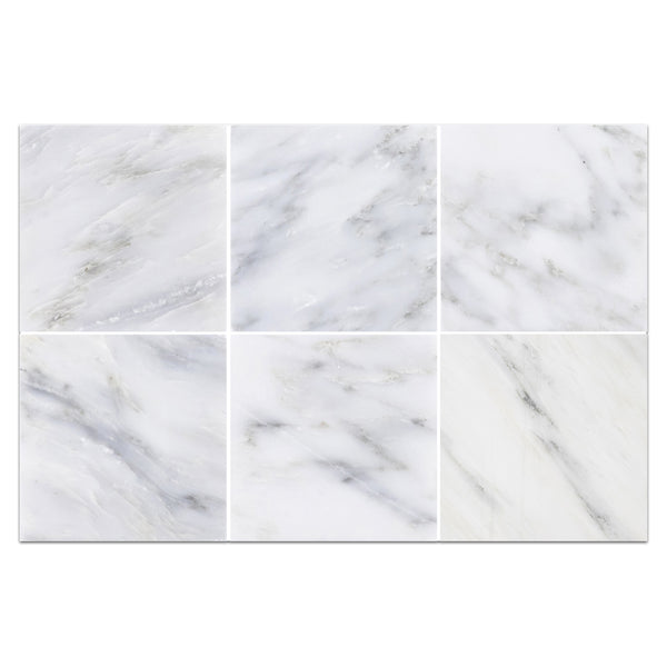 Pearl White 4" x 4" Honed Field Board