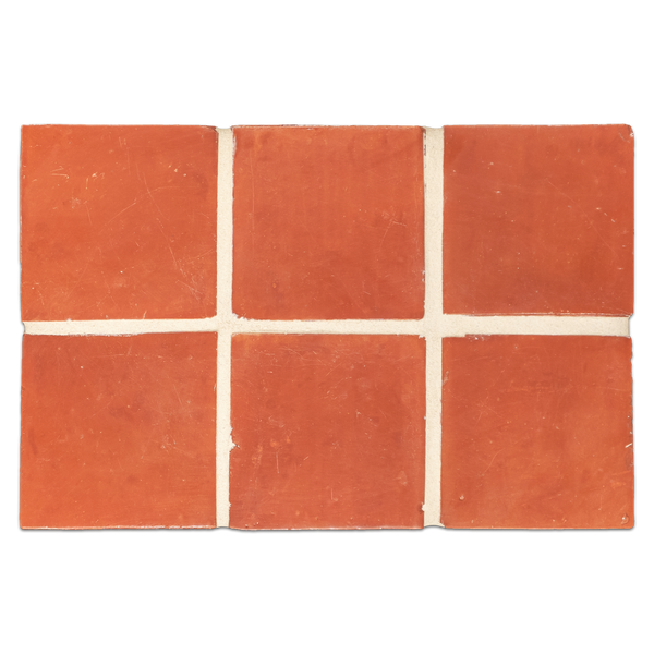 Brick Red Stained Saltillo 4" x 4" Clear Semi Gloss Field Board