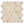 Mosaico hexagonal de travertino marfil claro de corte cruzado, pulido y relleno de 2