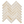 Travertino marfil claro de corte cruzado, mosaico en espiga de 1