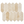 Mosaico de piquete de travertino marfil claro de corte cruzado, pulido y relleno, 2