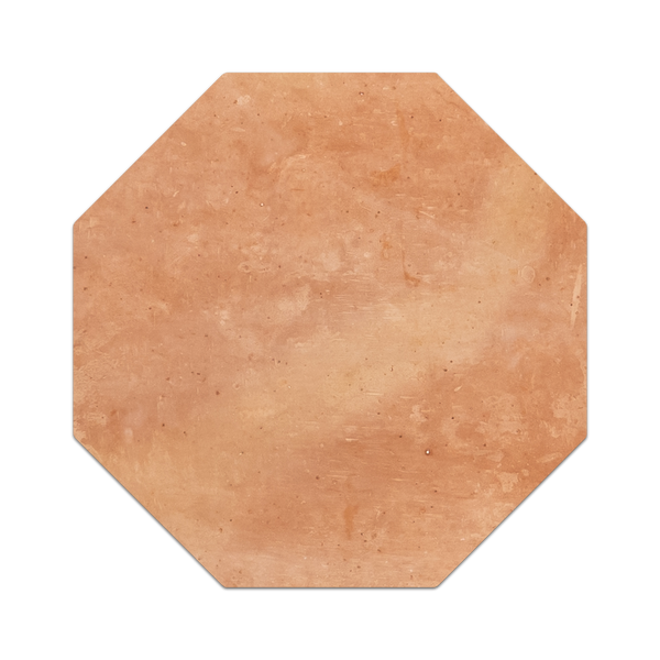 Antique Birch Stained Terracotta 12" Octagon Clear Semi Gloss