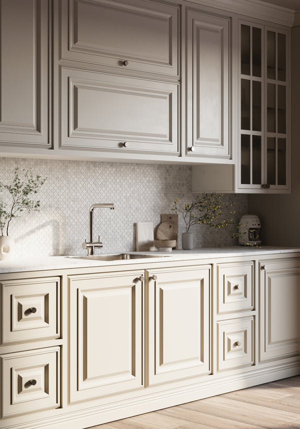 Pearl White Clover Mosaic Honed