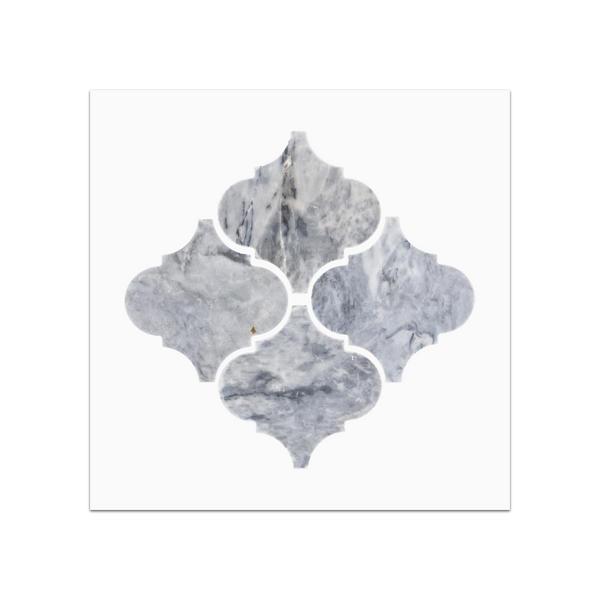 S144 - Tarjeta de muestra pulida con mosaico de farol gris Pacífico de 3"