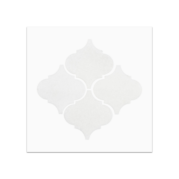 S147 - White Thassos 3" Lantern Mosaic Polished Swatch Card