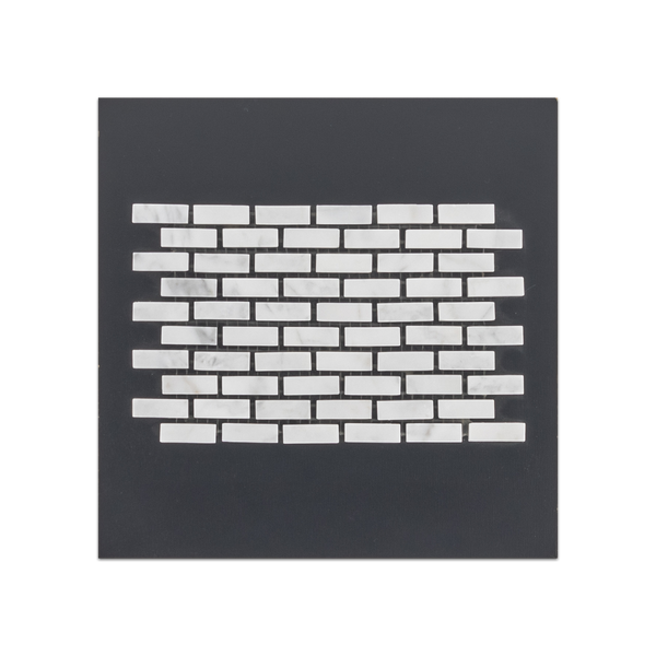 S159 - Bianco Carrara Micro Brick Mosaic Honed Swatch Card
