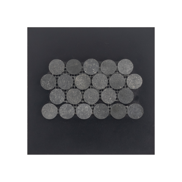 S201 - Grey Basalt 1" Rounds Mosaic Honed Swatch Card