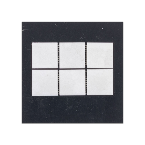 S253 - Tarjeta de muestra pulida con mosaico cuadrado Thassos blanco de 2"