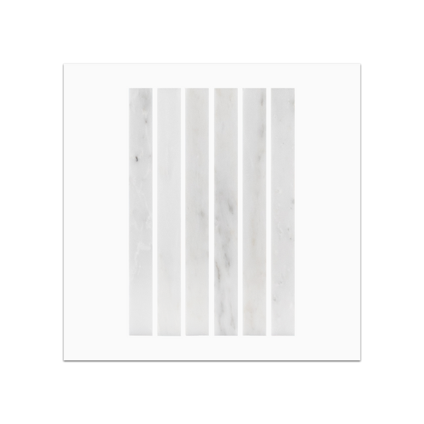 S288 - Pearl White Stack Mosaic Honed Swatch Card