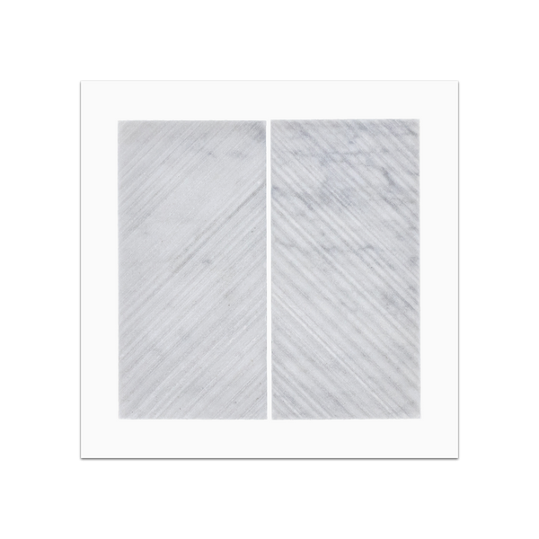 S300 - Bianco Carrara Etched Diamond Mosaic Honed Swatch Card