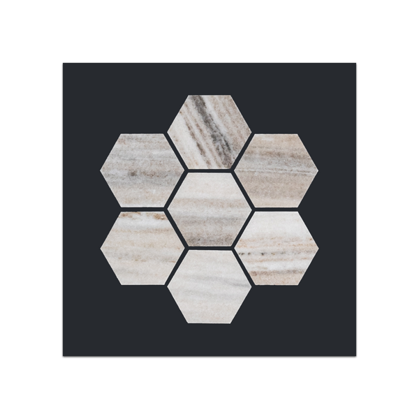 S342 - Cinnamon Beige 2" Hexagon Mosaic Honed