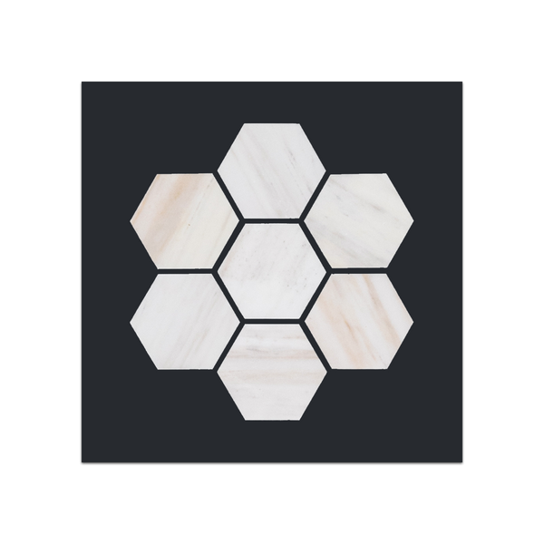 S345 - Vena D'Oro 2" Hexagon Mosaic Honed