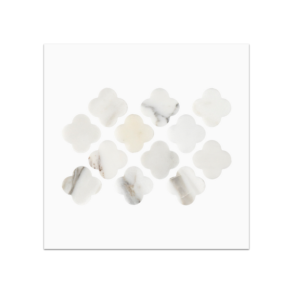 S372 - Calacatta Gold Clover Mosaic Honed