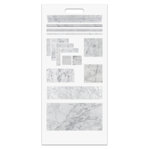 Bianco Carrara Slim Handheld Basic Board