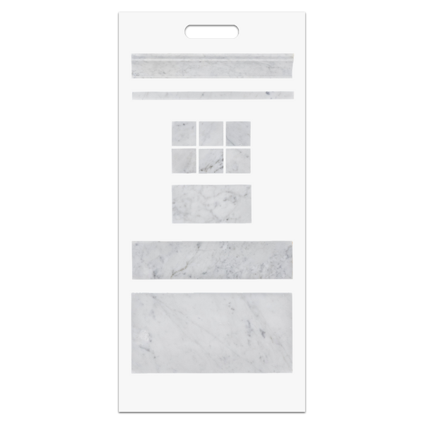 Bianco Carrara Slim Handheld Basic Board