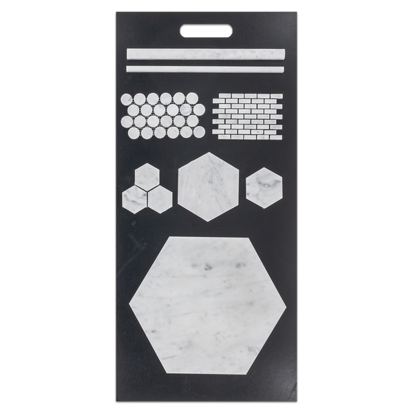 Bianco Carrara Slim Handheld Design Board (B)