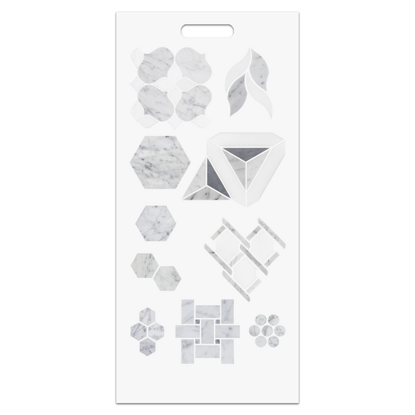 Bianco Carrara Slim Handheld Board (B)