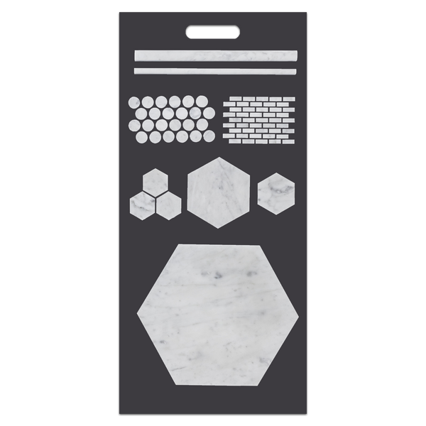 Bianco Carrara Slim Handheld Design Board (B)