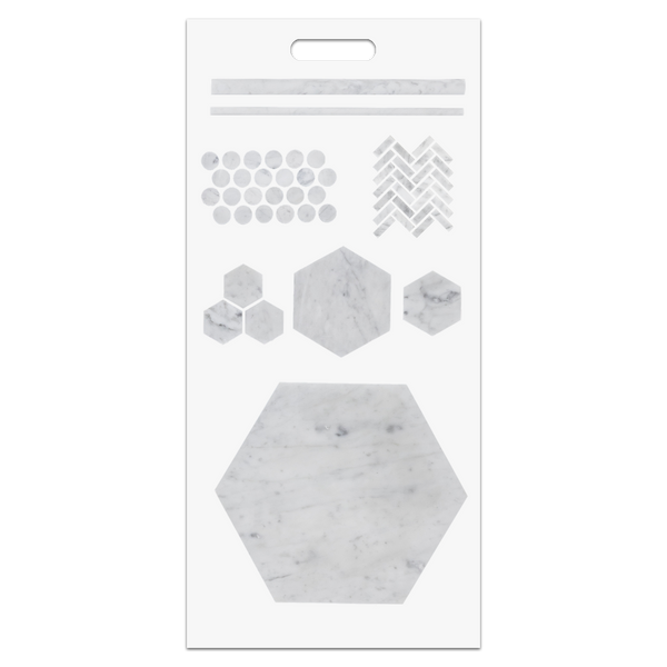 Bianco Carrara Slim Handheld Design Board (B)