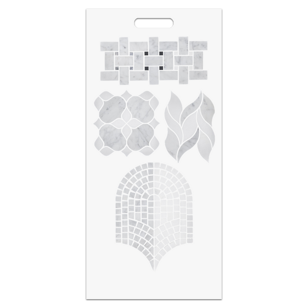 Bianco Carrara Slim Handheld Design Board (D)