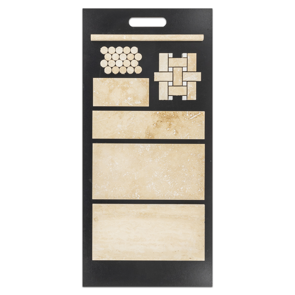 Light Ivory Travertine Slim Handheld Basic Board