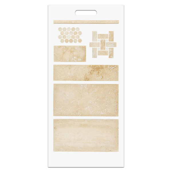 Light Ivory Travertine Slim Handheld Basic Board