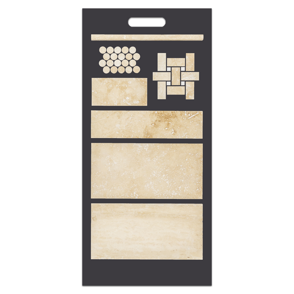 Light Ivory Travertine Slim Handheld Basic Board