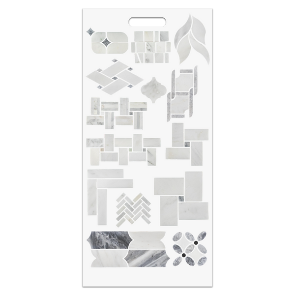 Pearl White Slim Handheld Mosaic Board