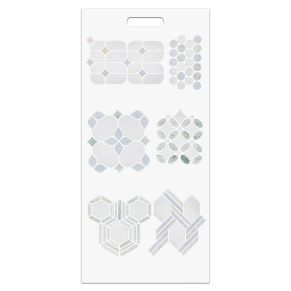 White Thassos Slim Handheld Design Board (C)