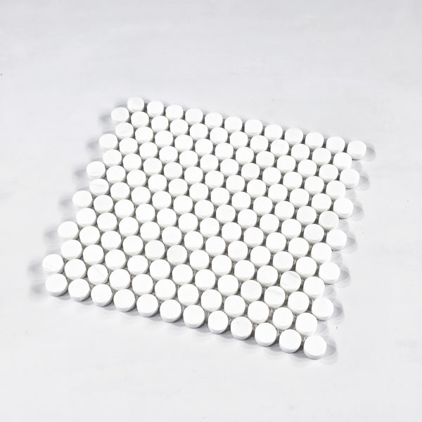 Dolomite 1" Rounds Mosaic Honed