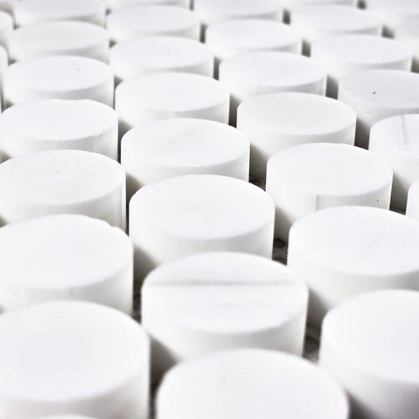 Dolomite 1" Rounds Mosaic Honed