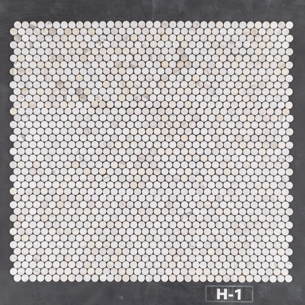 Vena D'Oro 1" Rounds Mosaic Honed