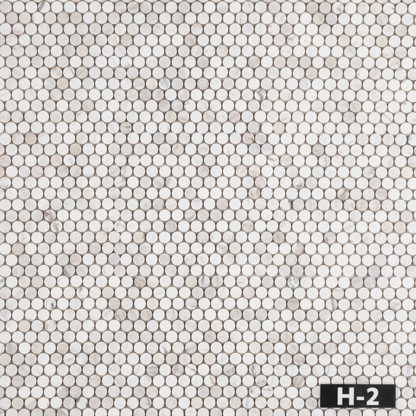 Vena D'Oro 1" Rounds Mosaic Honed