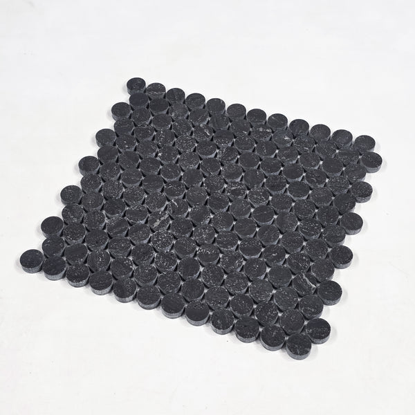 Belgian Bluestone 1" Rounds Mosaic Honed