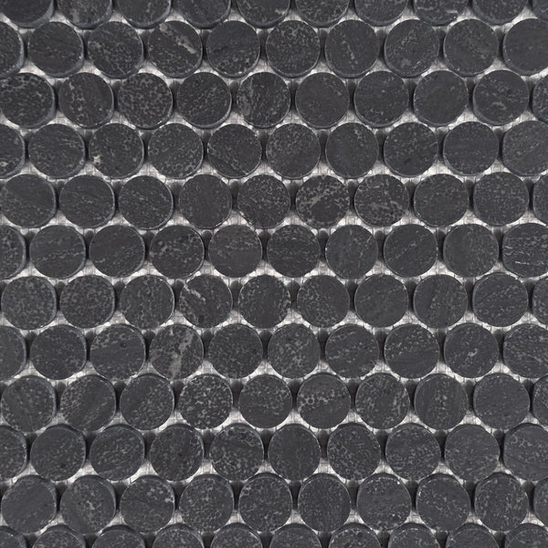 Belgian Bluestone 1" Rounds Mosaic Honed