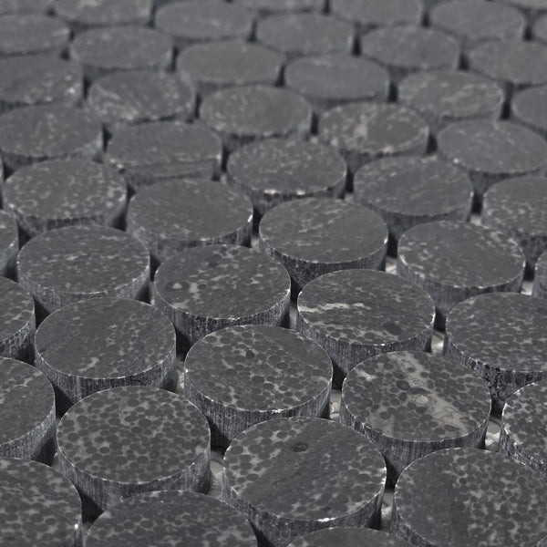 Belgian Bluestone 1" Rounds Mosaic Honed