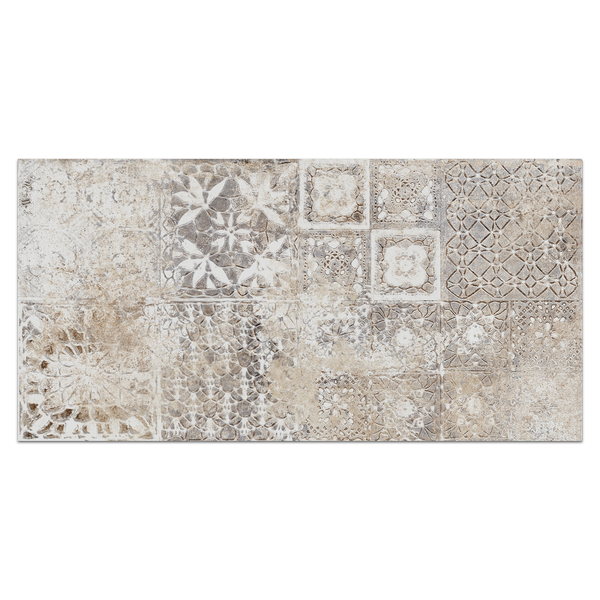 Bali Porcelain Pietra 24" x 48" Deco Natural