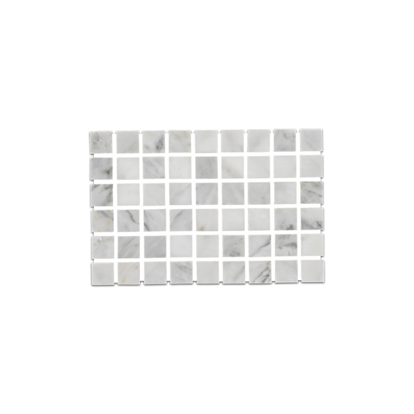 Muestra suelta - Bianco Carrara 5/8" Mosaico cuadrado pulido