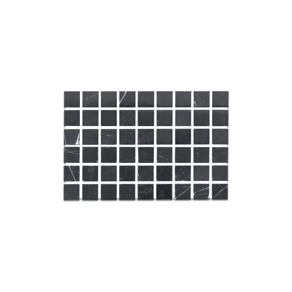 Loose Swatch - Black 5/8" Square Mosaic Polished