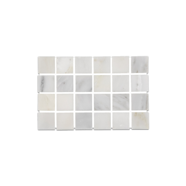 Loose Swatch - Pearl White 1" Square Mosaic Polished