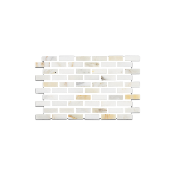 Loose Swatch - Calacatta Gold Micro Brick Mosaic Honed