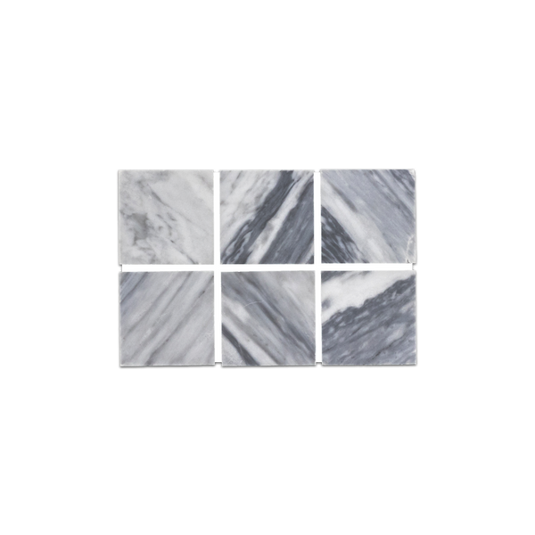 Muestra suelta - Bardiglio Nuvolato 2" Mosaico cuadrado pulido